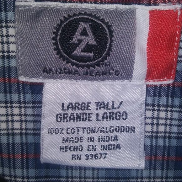 Arizona Jeans Co. 100% Cotton Large/Tall Button Down Collar shirt - Picture 2 of 3